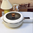 Padella e Pentola Elettrica Portatile Per Cucinare Senza Cucina a Gas, 2-in-1, con coperchio trasparente, 26 cm