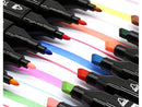 Set Pennarelli Professionali a Doppia Punta - 80 Colori | Fine + Larga con Borsa Organizer