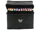 Set Pennarelli Professionali a Doppia Punta - 80 Colori | Fine + Larga con Borsa Organizer