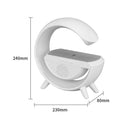 Cassa bluetooth multifunzione 3 in 1, lampada LED RGB smart, caricatore wireless, luci RGB