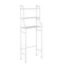 Mobiletto Bagno con 3 Ripiani - Scaffale Portaoggetti Sopra il WC