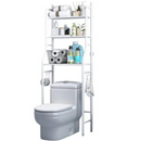 Mobiletto Bagno con 3 Ripiani - Scaffale Portaoggetti Sopra il WC