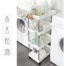 Carrello portaoggetti con ruote e 4 ripiani per cucina e bagno - Organizzazione ottimale