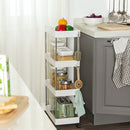 Carrello portaoggetti con ruote e 4 ripiani per cucina e bagno - Organizzazione ottimale