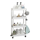 Carrello portaoggetti con ruote e 4 ripiani per cucina e bagno - Organizzazione ottimale
