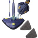 Mop Triangolare Professionale con Rotazione a 360 gradi - Manico Regolabile + 2 Ricambi Inclusi