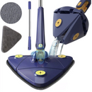 Mop Triangolare Professionale con Rotazione a 360 gradi - Manico Regolabile + 2 Ricambi Inclusi