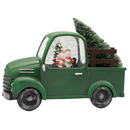 Camion di Babbo Natale con Luci LED e Musica – Decorazione Natalizia con Palla di Neve e 8 Melodie
