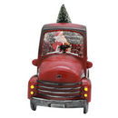Camion di Babbo Natale con Luci LED e Musica – Decorazione Natalizia con Palla di Neve e 8 Melodie