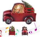 Camion di Babbo Natale con Luci LED e Musica – Decorazione Natalizia con Palla di Neve e 8 Melodie