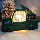Camion di Babbo Natale con Luci LED e Musica – Decorazione Natalizia con Palla di Neve e 8 Melodie