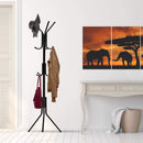 Appendiabiti metallico ad albero con numerosi ganci - Design moderno, 172x42 cm