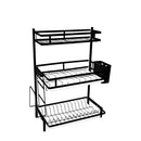 Scaffale da Cucina a 3 Livelli - Organizer per Spezie, Utensili e Stoviglie in Acciaio Inox