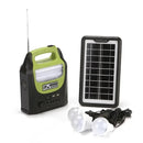 Kit Solare Portatile GD-8071 con 3 Lampadine LED, Ricarica Telefono, Radio FM, Bluetooth e MP3