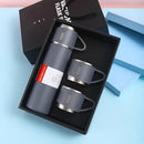 Set Thermos 500ml con 2 Tazze - Doppia Parete Sottovuoto, Mantiene la Temperatura 12 Ore