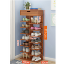 Scarpiera a 7 Ripiani in Truciolare - Organizer per Scarpe Elegante, Colore Legno Scuro