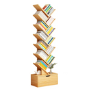 Scaffale moderno per libri, organizer in legno, Design artistico a forma di albero