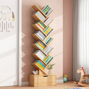Scaffale moderno per libri, organizer in legno, Design artistico a forma di albero