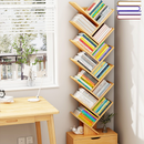 Scaffale moderno per libri, organizer in legno, Design artistico a forma di albero