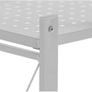 Scaffale Mobile Portaoggetti in Metallo Pieghevole con Ruote - 3 Ripiani 71x39x89cm - Organizzazione dello Spazio