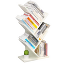 Libreria design albero - Libreria in legno MDF con 4 ripiani, organizer moderno bianco
