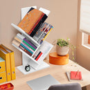 Libreria design albero - Libreria in legno MDF con 4 ripiani, organizer moderno bianco