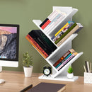 Libreria design albero - Libreria in legno MDF con 4 ripiani, organizer moderno bianco