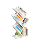 Libreria design albero - Libreria in legno MDF con 4 ripiani, organizer moderno bianco