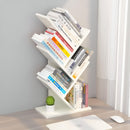 Libreria design albero - Libreria in legno MDF con 4 ripiani, organizer moderno bianco