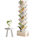 Libreria a Forma di Albero, 12 Livelli, MDF Bianco – Organizer Decorativo Moderno per Casa e Ufficio