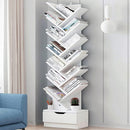 Libreria a Forma di Albero, 12 Livelli, MDF Bianco – Organizer Decorativo Moderno per Casa e Ufficio