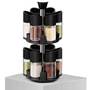 Set 12 Barattoli Portaspezie con Supporto Girevole - Organizer Cucina Premium 2 Piani