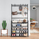 Appendiabiti Multifunzione con 5 Ripiani per Scarpe e Vestiti - Organizzazione Perfetta per l'Ingresso