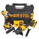 Werstil Kit Utensili | Avvitatore a Impulsi 320 Nm + Smerigliatrice Angolare | 2 Batterie