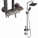Sistema Doccia Premium | Soffione Doccia a Pioggia Con Tubo + 3 Modalità di Getto + Termostato Integrato