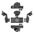 Dashcam Tripla 1080P Full HD - Night Vision, G-Sensor, Monitoraggio Parcheggio, Angolo 170°