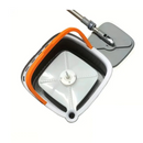 Set Mop Rotante con Secchio e Separatore d'Acqua, Manico in Acciaio Inox e 2 Teste in Microfibra