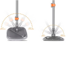 Set Mop Rotante con Secchio e Separatore d'Acqua, Manico in Acciaio Inox e 2 Teste in Microfibra