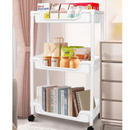 Carrello portaoggetti con ruote - 3 ripiani per cucina e bagno
