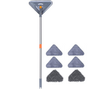 Mop Triangolare Estensibile Multifunzione - 6 Panni, Racla, Estensione 2,5m