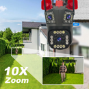Telecamera di Sorveglianza WiFi 12MP Ultra HD - Esterno/Interno con PTZ, Zoom 5X, Visione Notturna e Sirena Integrata