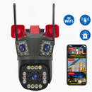 Telecamera di Sorveglianza WiFi 12MP Ultra HD - Esterno/Interno con PTZ, Zoom 5X, Visione Notturna e Sirena Integrata