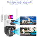 Telecamera di Sorveglianza 4G con Pannello Solare e Doppio Obiettivo - Monitoraggio Completo Senza Fili
