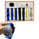Smartwatch Ultra con 7 Cinturini Colorati - Orologio Intelligente Multifunzione con Notifiche e Monitoraggio dell'Attività