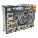 Set di Costruzioni 8 in 1 Carro Armato Militare con Personaggi - Gioco Educativo Compatibile con Mattoncini da Costruzione