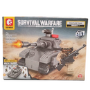 Set di Costruzioni 8 in 1 Carro Armato Militare con Personaggi - Gioco Educativo Compatibile con Mattoncini da Costruzione