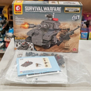 Set di Costruzioni 8 in 1 Carro Armato Militare con Personaggi - Gioco Educativo Compatibile con Mattoncini da Costruzione