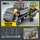 Set di Costruzioni 8 in 1 Carro Armato Militare con Personaggi - Gioco Educativo Compatibile con Mattoncini da Costruzione
