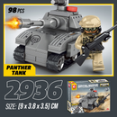 Set di Costruzioni 8 in 1 Carro Armato Militare con Personaggi - Gioco Educativo Compatibile con Mattoncini da Costruzione