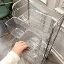 Carrello Portaoggetti Mobile con 4 Ripiani - 40x28,5x95cm - Design Moderno